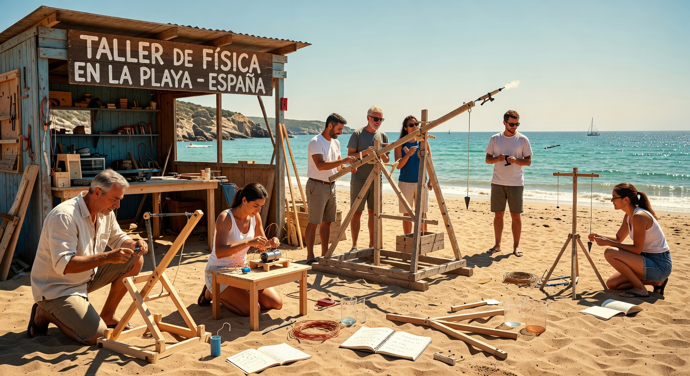 Taller de física en la playa España