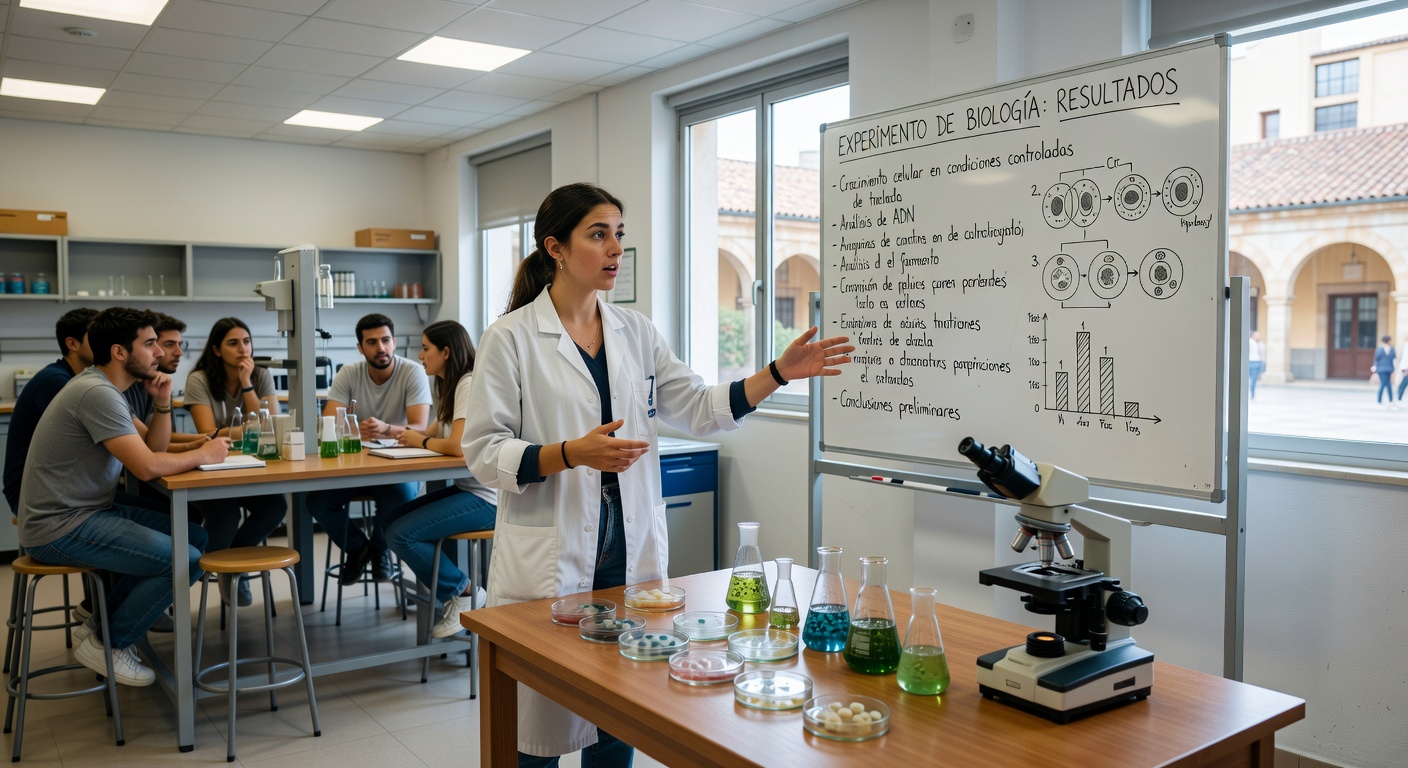 Presentación de experimento de biología