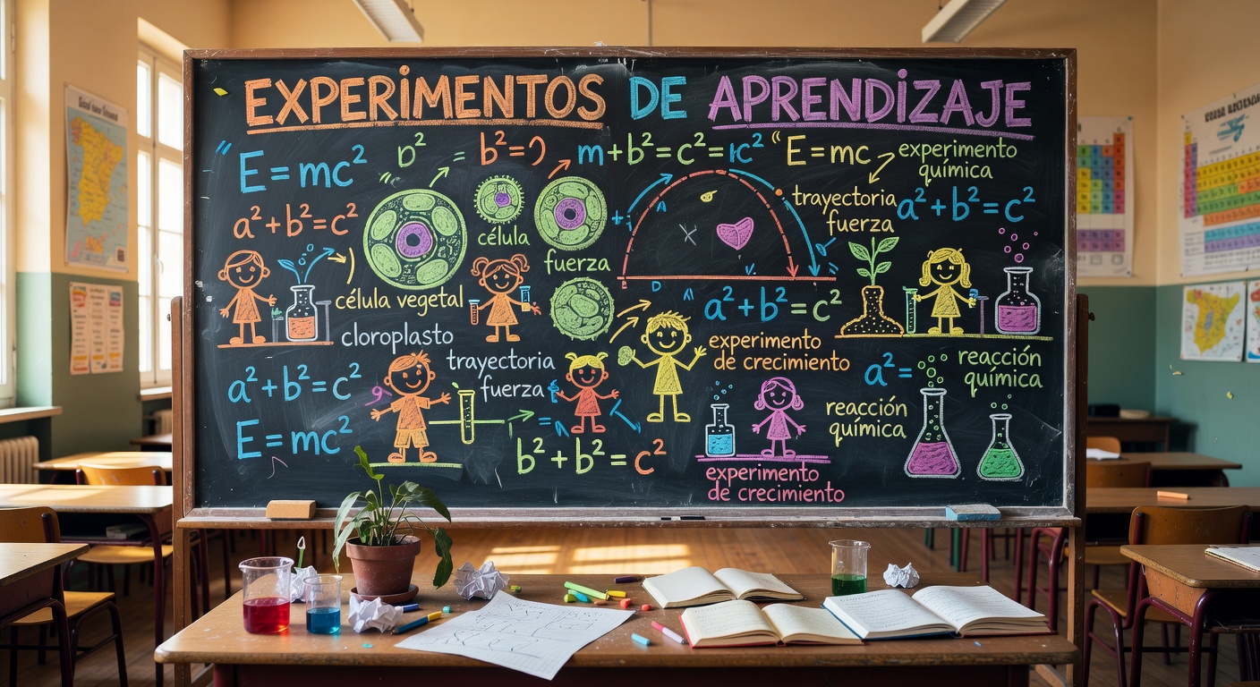 Experimentos en pizarra