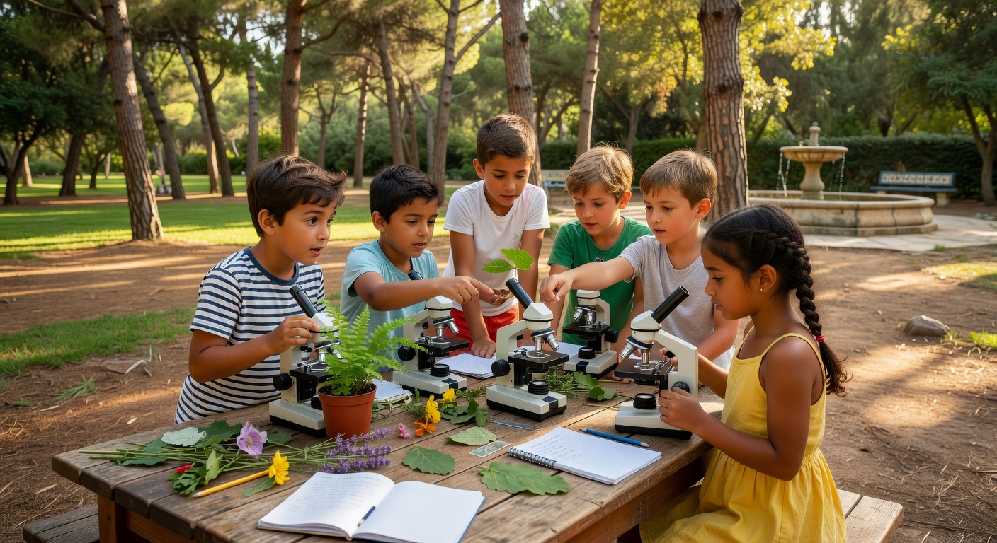 Experimento de ciencias al aire libre España
